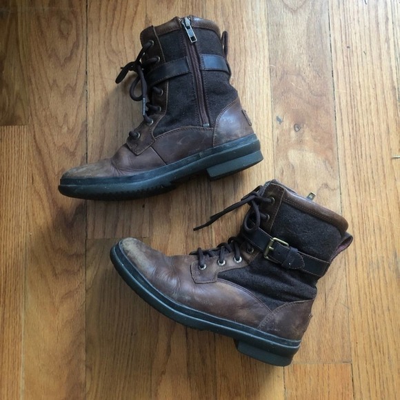 UGG Leather Zip up Boot Size 6 - Picture 1 of 8